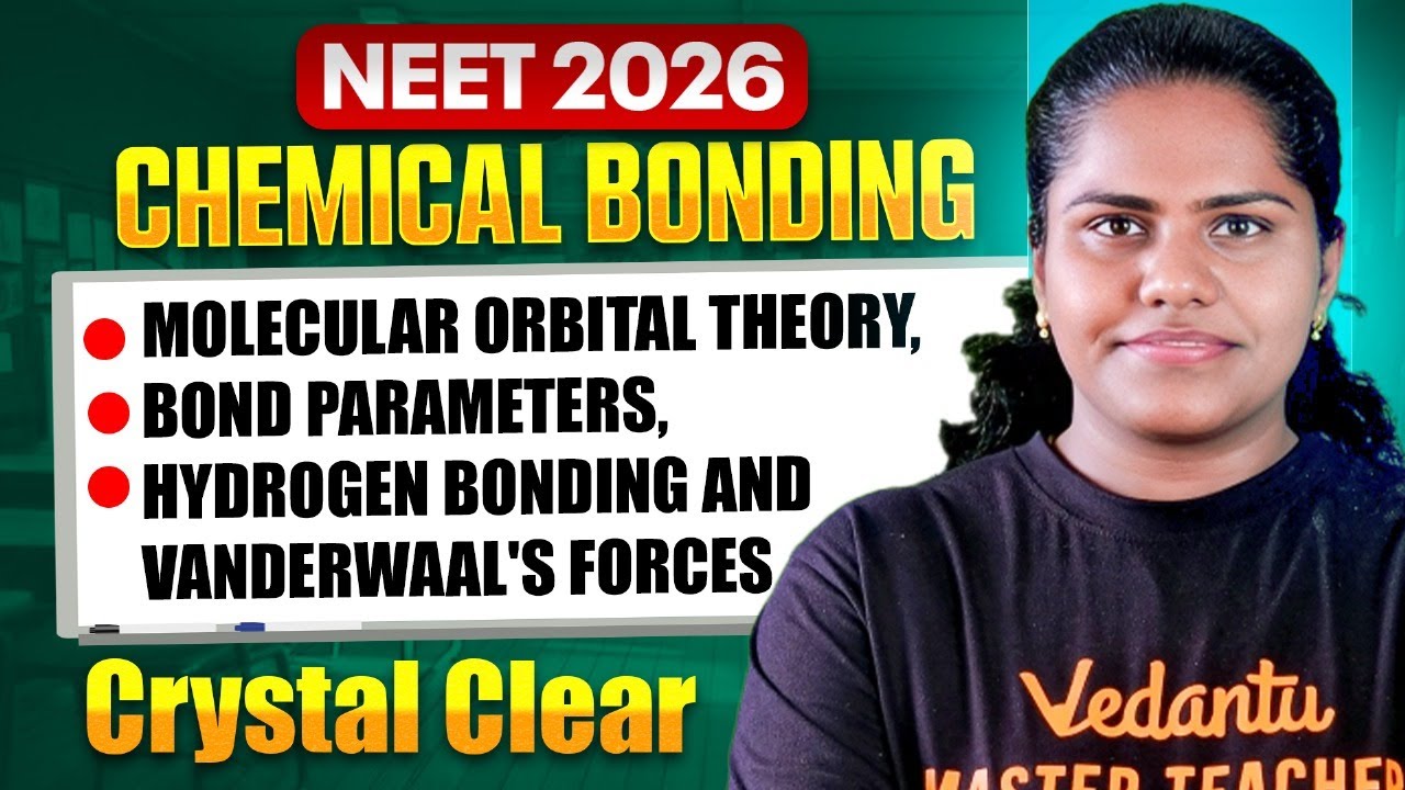NEET 2026 Chemistry | Chemical Bonding | Molecular Orbital Theory | By Premila Mam