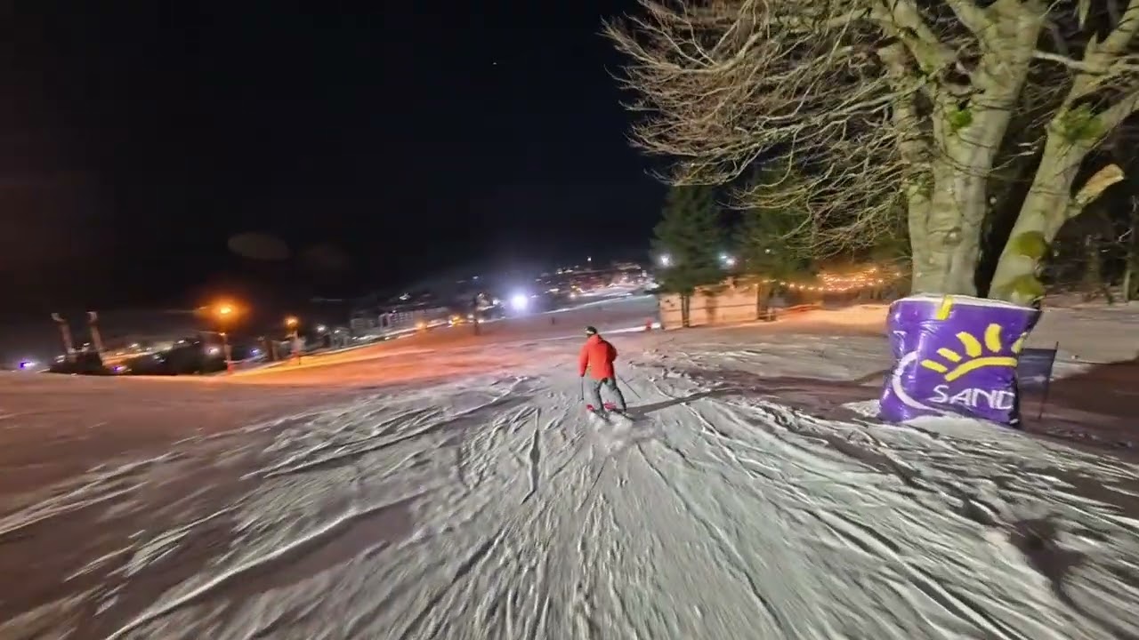 Zieleniec nocą girlanda Trasa 24 i 23 - Tomasz - 4K - Insta360 Ace Pro 2 - 2026.01.18