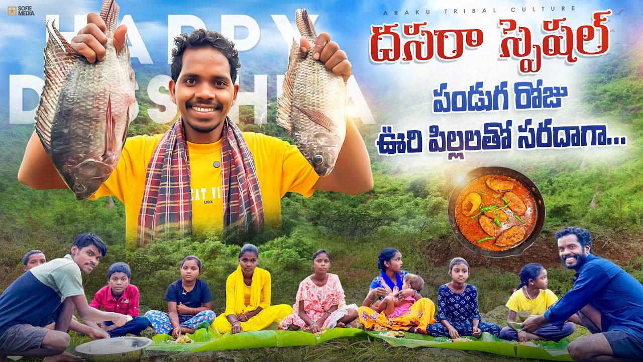 Dussehra Special Celebration with Tribal Kids in Araku! | Araku Tribal Culture