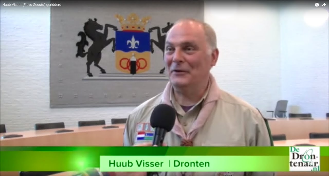 Huub Visser (Flevo-Scouts) geridderd