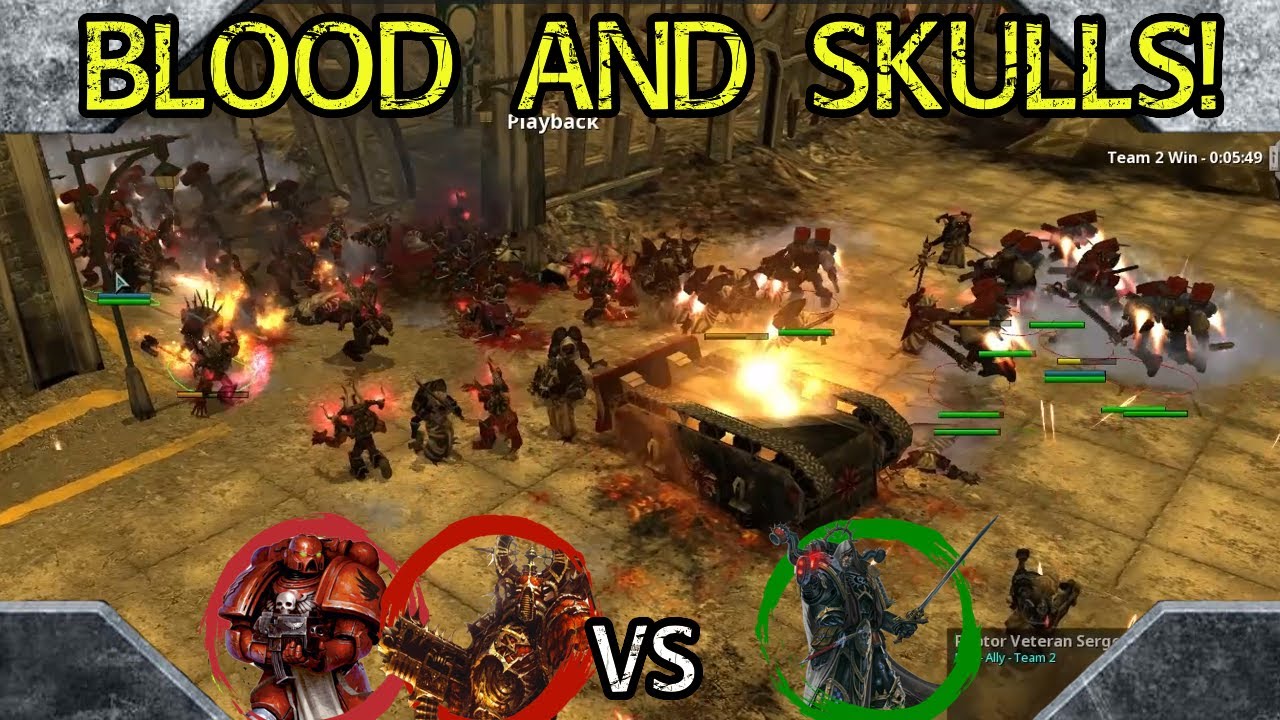 Dawn of War: DE Unification: 2 на 2 Пожирателей Миров, Кровавые Ангелы против Падших Ангелов