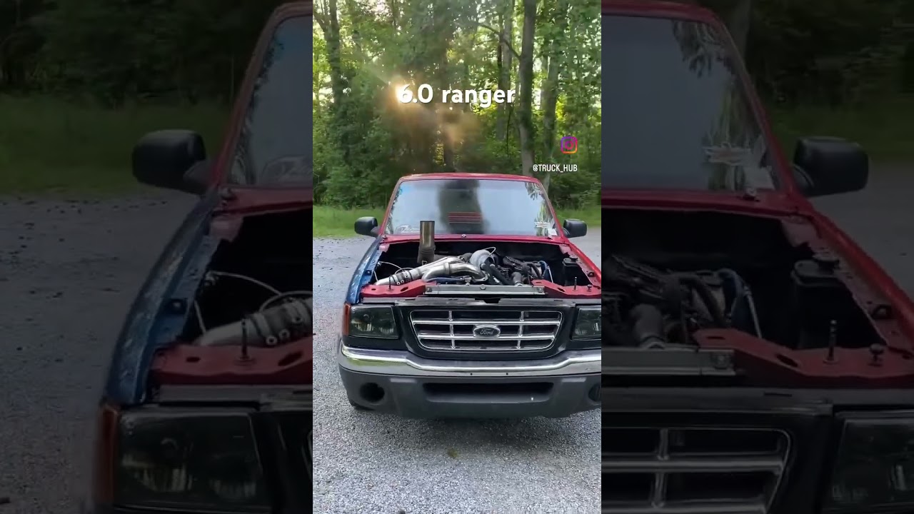 6.0 power stroke swapped ranger #automobile #hppower #loud #fyp