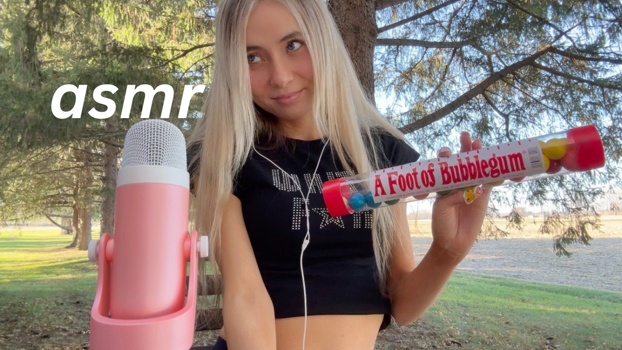 asmr шепот, болтовня и пускание пузырей