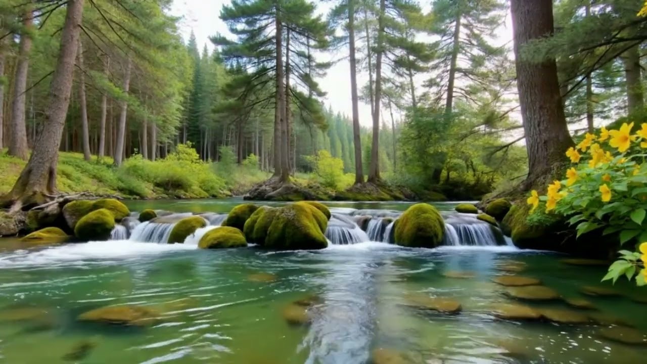 Deep Relaxation in Minutes 🌊 River Sounds & Birds Singing