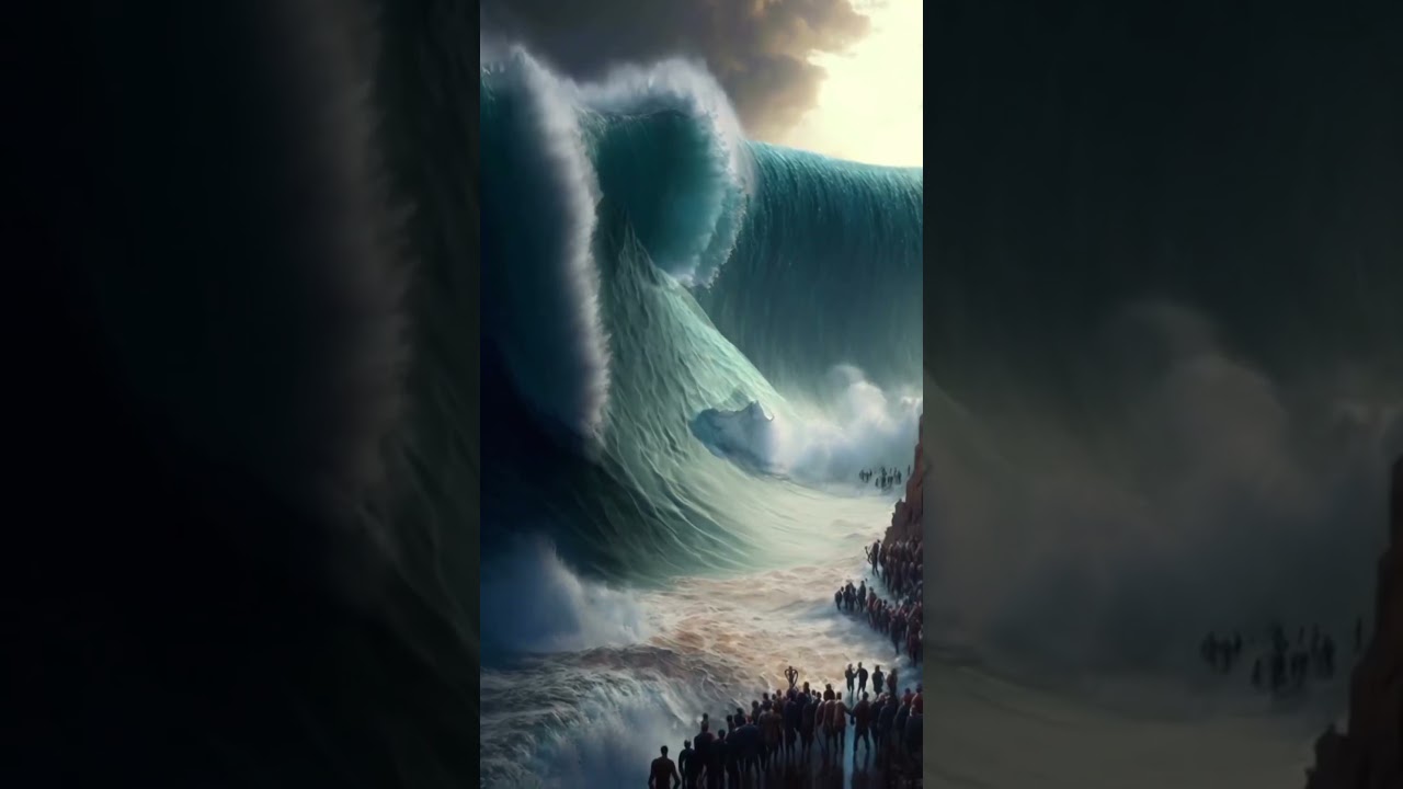 What people think Moses splitting the Red Sea looked like vs. What it really could’ve looked like 🤯
