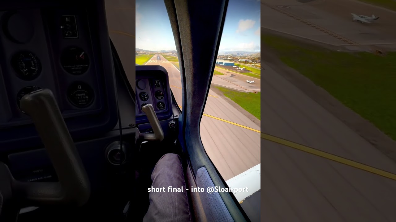 Short final into KSBP (2007 Socata Tb-20) #aviation #geardown #pilot #generalaviation #aviationstuff
