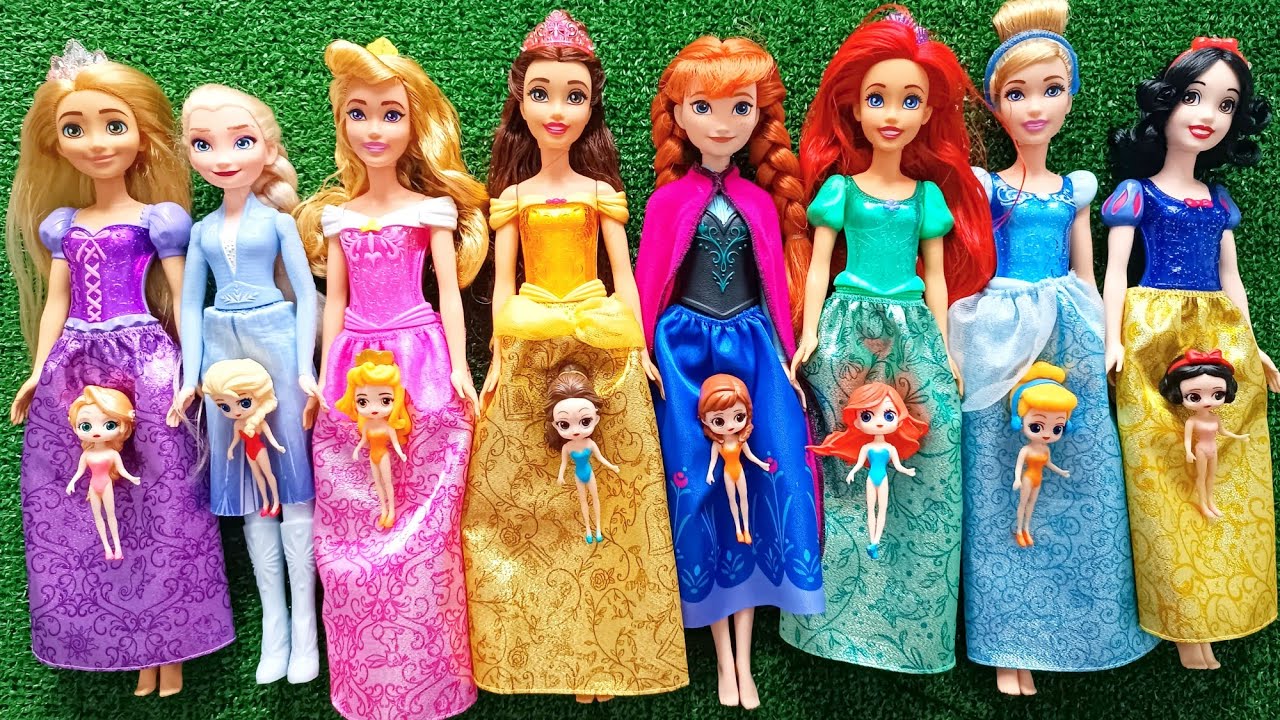 Disney Princess Doll Makeover ~ DIY Miniature Ideas for Barbie   Wig, Dress, Faceup, and More! DIY 