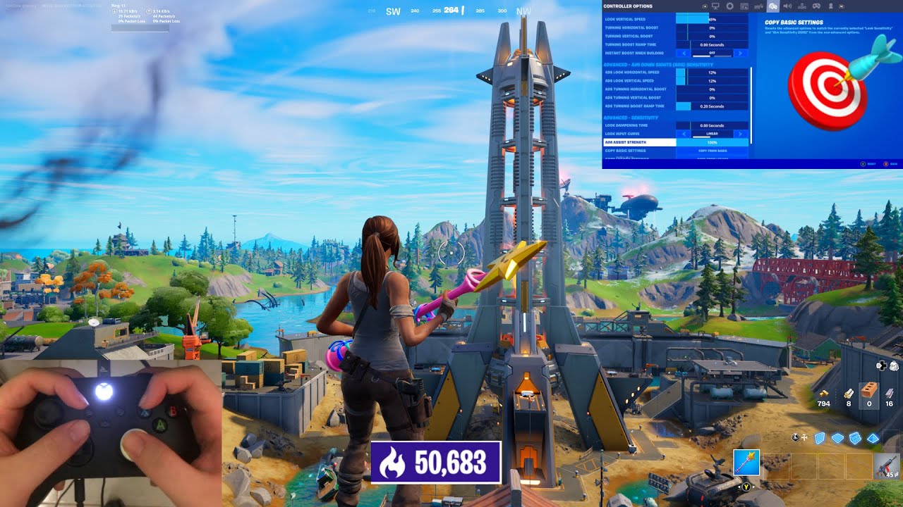 Xbox Series S Fortnite Season 2 Arena Handcam + AIMBOT Controller Settings (4K 120FPS)