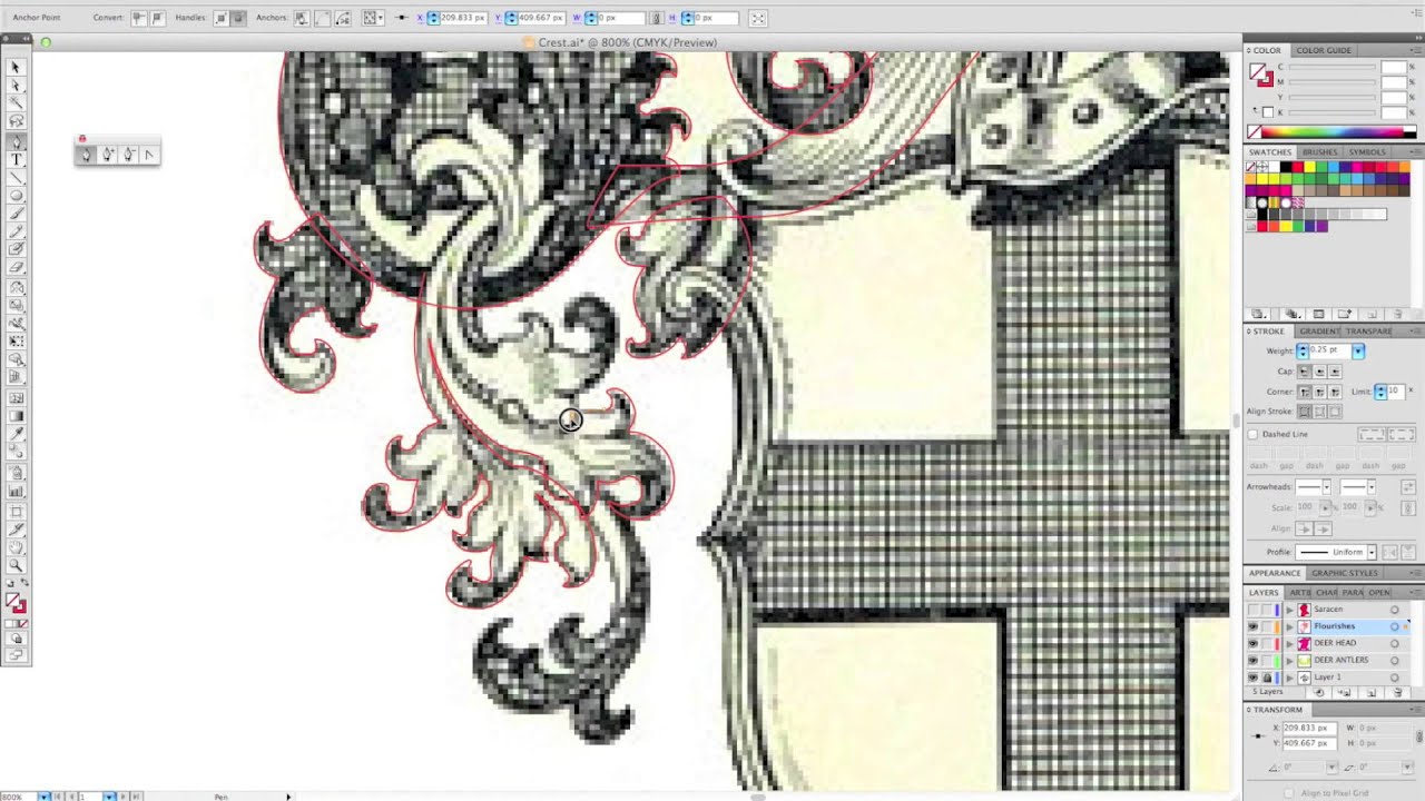 Redrawing a Crest in Adobe Illustrator