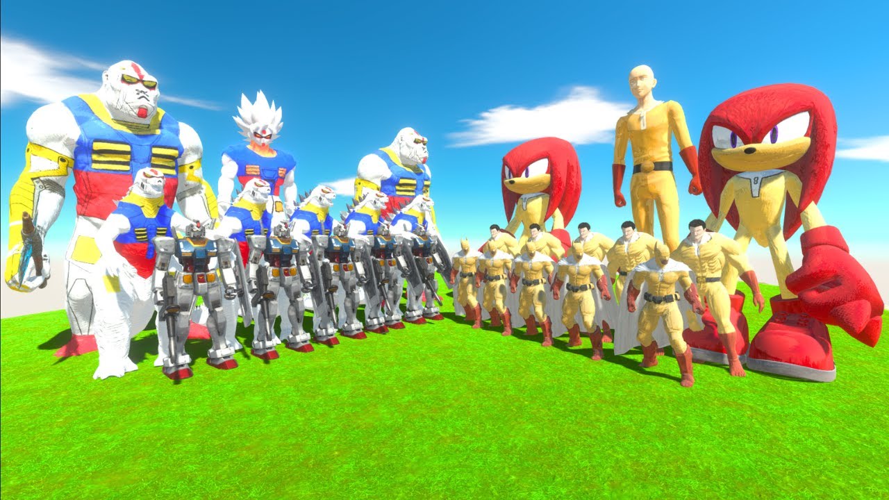 Evolution Team Gundam + Goku Gundam vs Team Saitama + Knuckles Saitama - ARBS