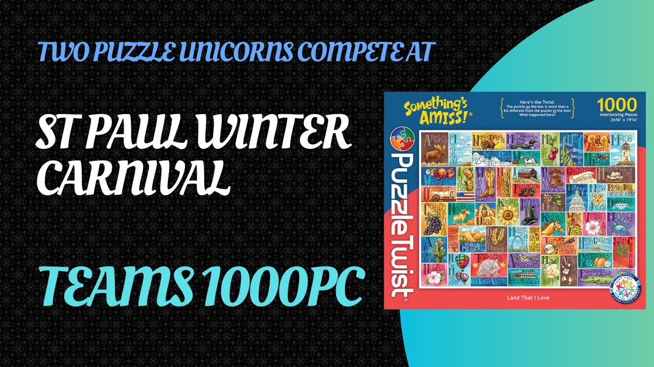 Two Puzzle Unicorns compete in the Winter Carnival 2025 Team 1000 piece contest
