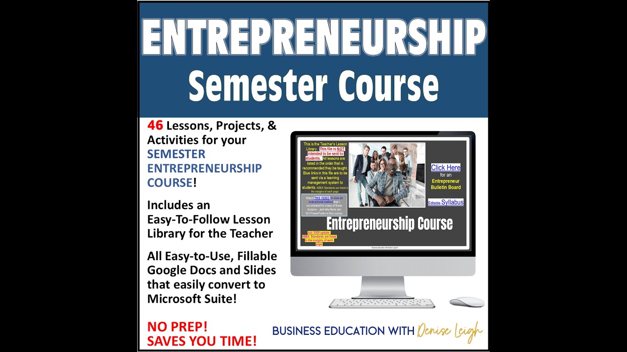 Entrepreneurship Semester Class - 1/2 Year CTE Course Business Curriculum Bundle