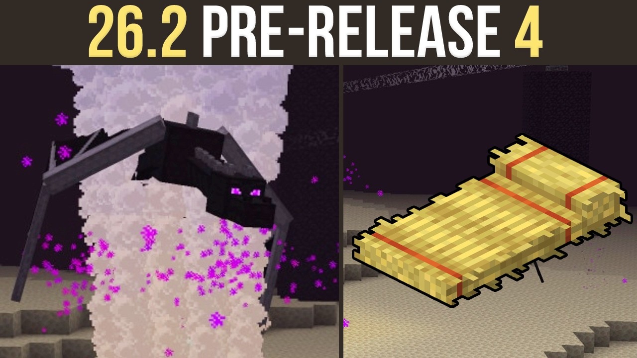 Соломенная кровать и патч с драконом | Minecraft 26.2 Pre-Release 4