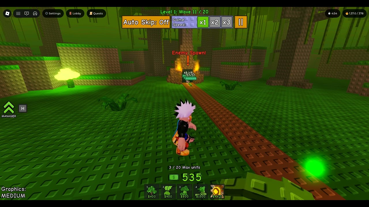 playing Garden Tower Defense (lava Flower)