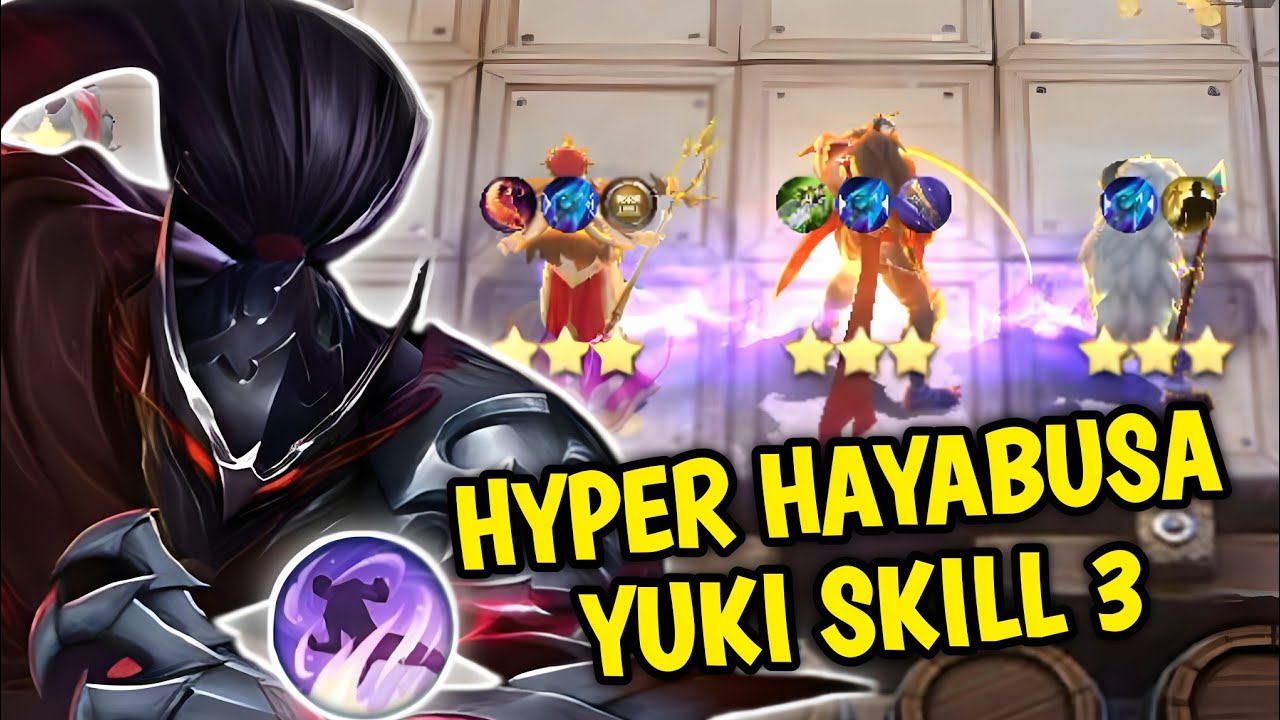 IMMORTAL HAYABUSA FULL STACKS + YUKI SKILL 3 | CRAZY DAMAGE !! Mobile Legends Magic Chess