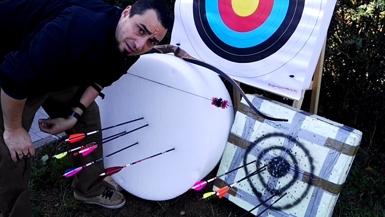 Stronghold  Zielscheibe 🎯 vs. Jagdpfeil -- 🏹 BESCHUßTEST!! StrongholdScheibe vs. Selfmadetarget!!