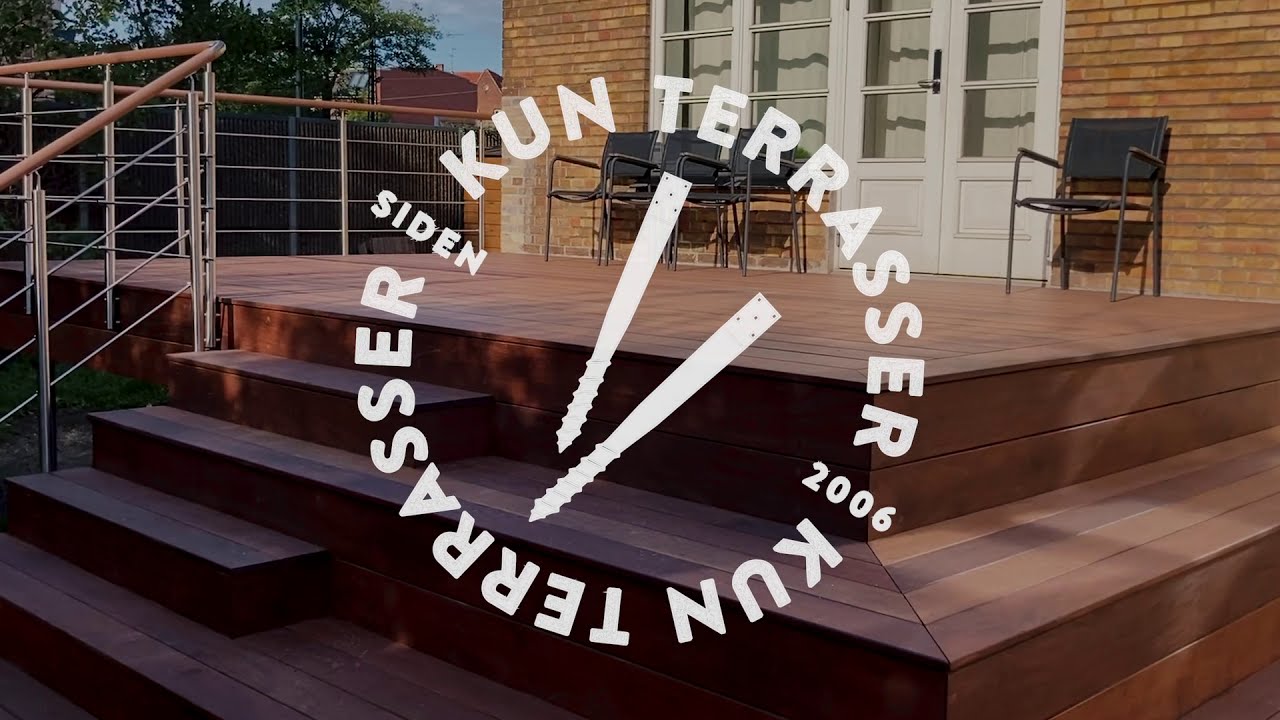 40 m2 Ipè Terrasse med spansk trappe i Vanløse bygget af Kun Terrasser