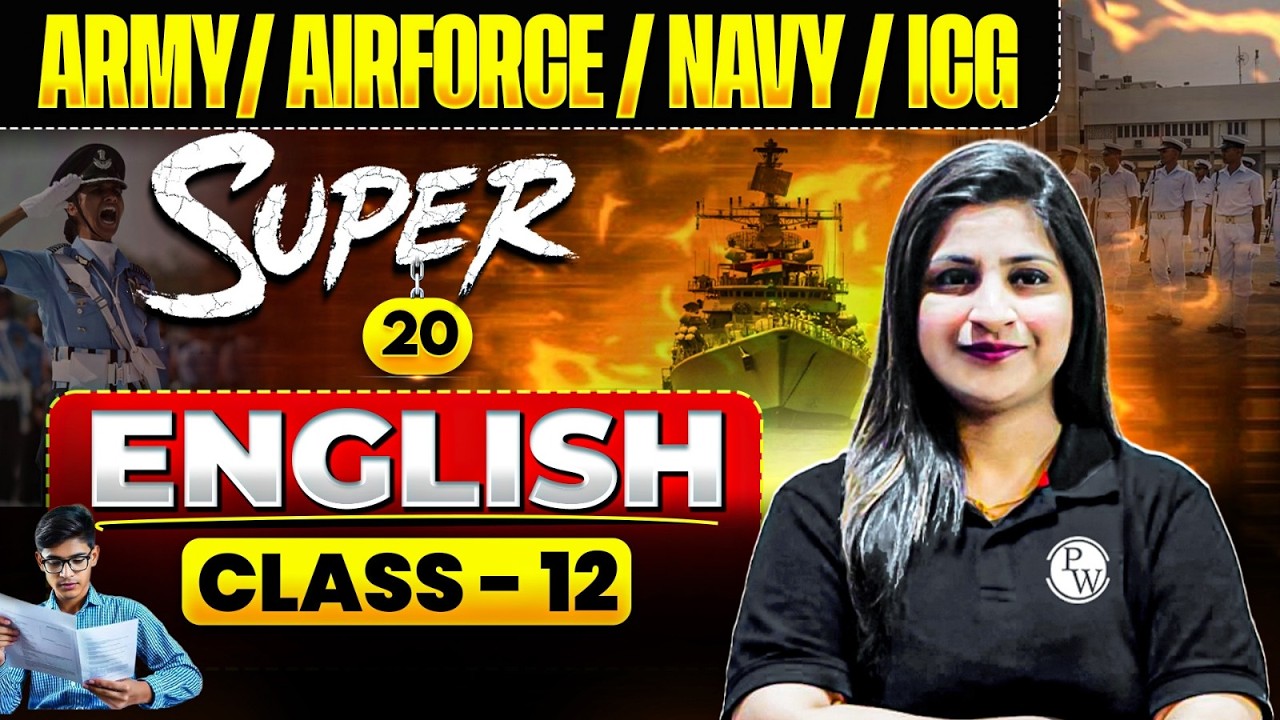 English | Army, Airforce, Navy, ICG | Super 20 Class For All Defence Exams | Day - 12