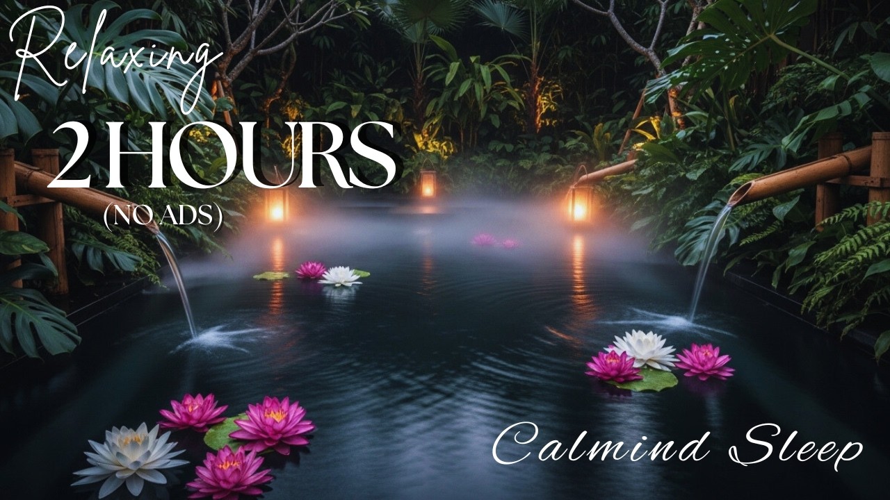 Sleep Healing Spa Music + Water Flow 🌿 Release Stress, Sleep Deeply Tonight