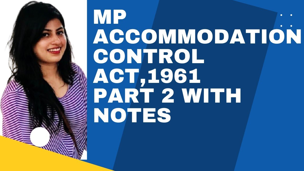 M.P. Accommodation control Act ,1961|MP civil judge 2021|MPCJ||chapter 2-Standard rent