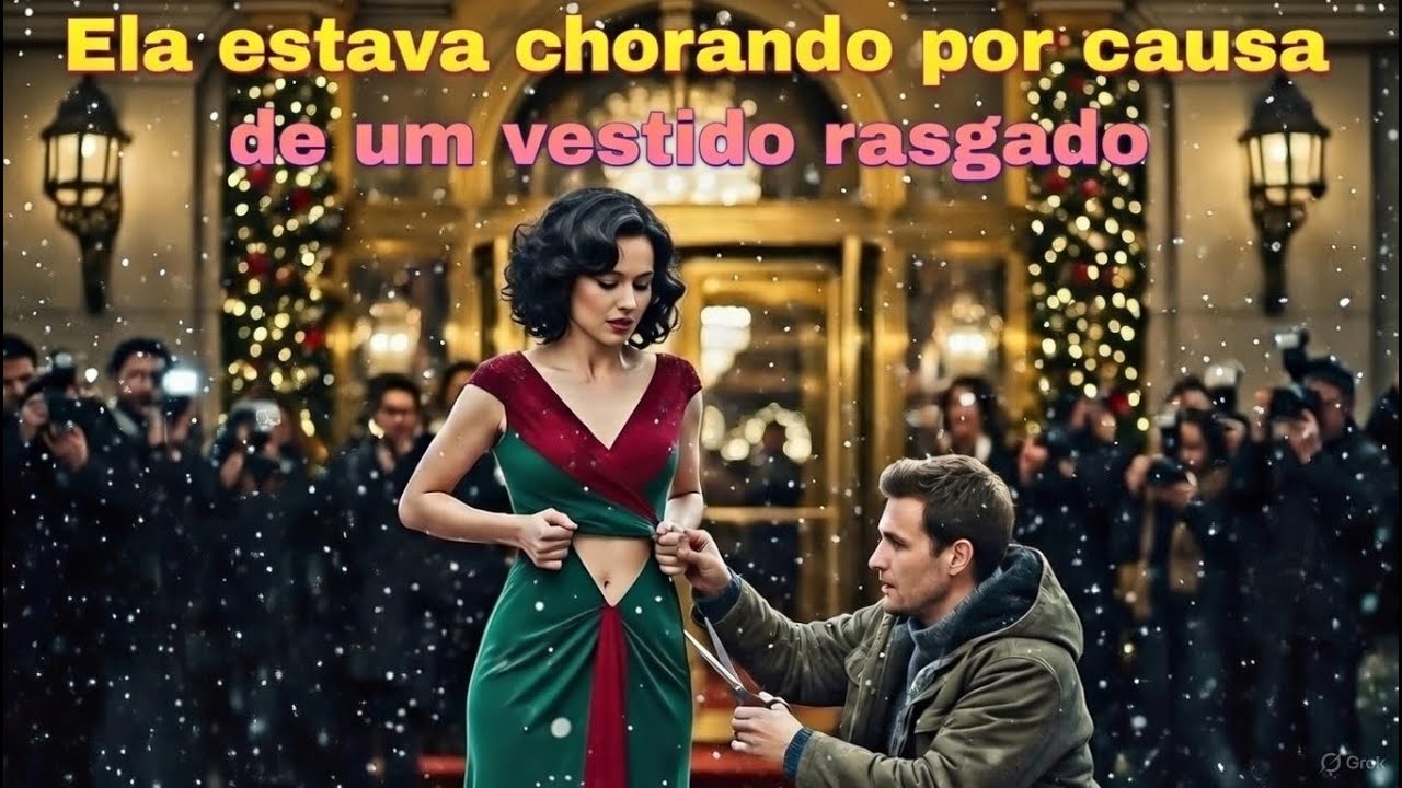 Ela chorava por causa de um vestido rasgado… até que um pai solteiro pegou a tesoura