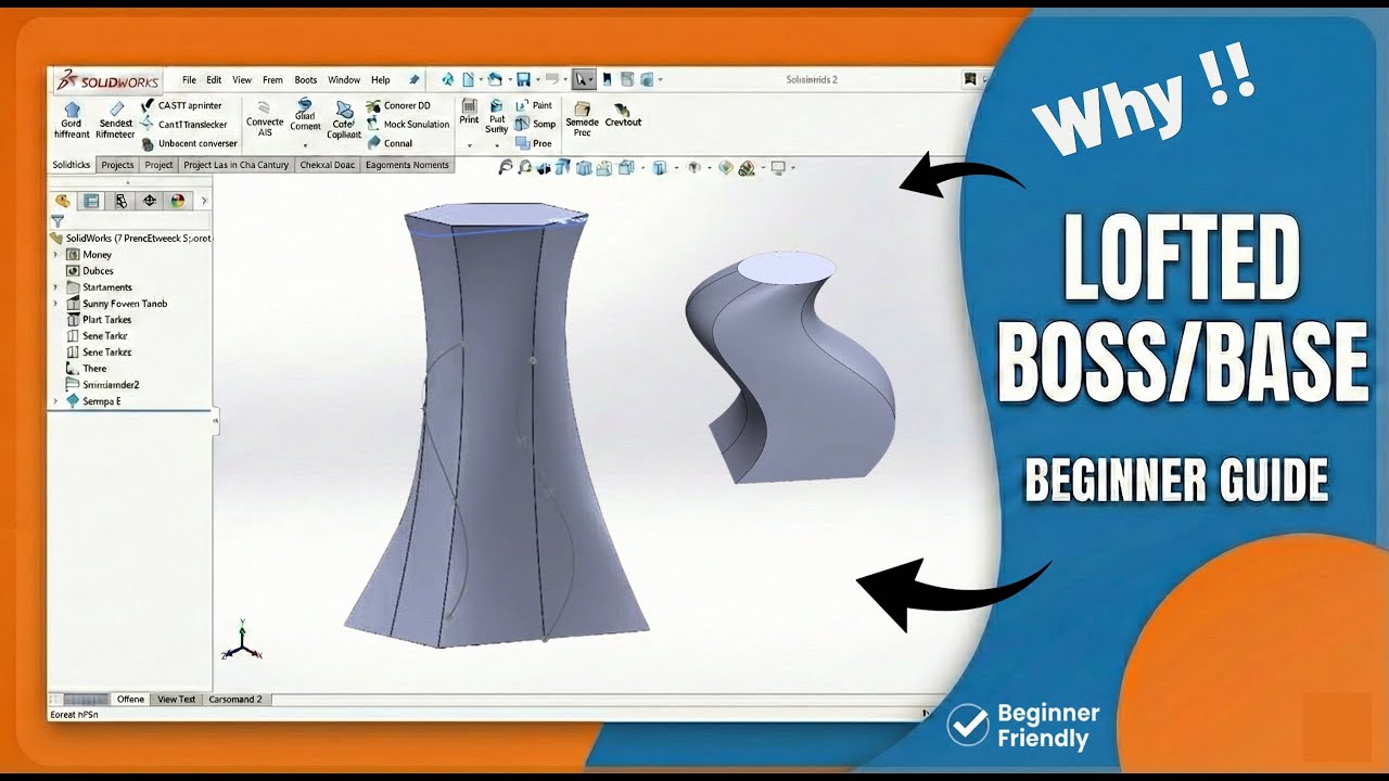 Создание выпуклой опоры/основания в SolidWorks | Руководство для начинающих