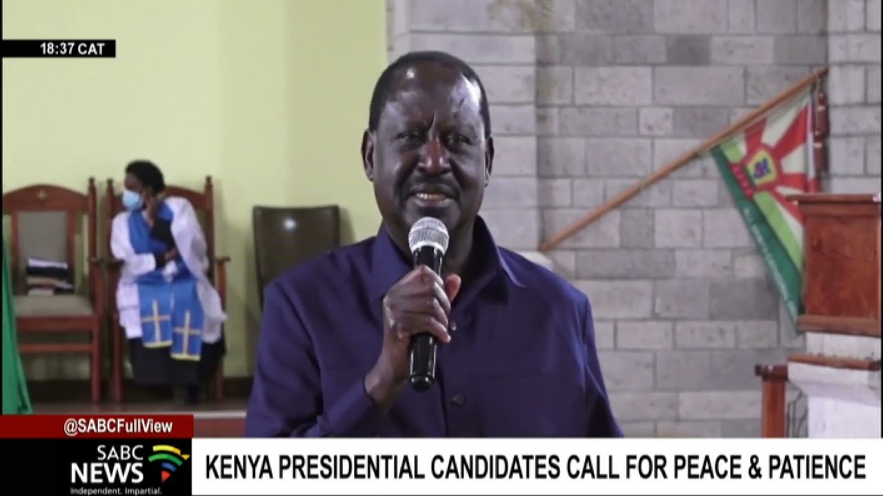 Kenyan presidential candidates call for peace and  patience