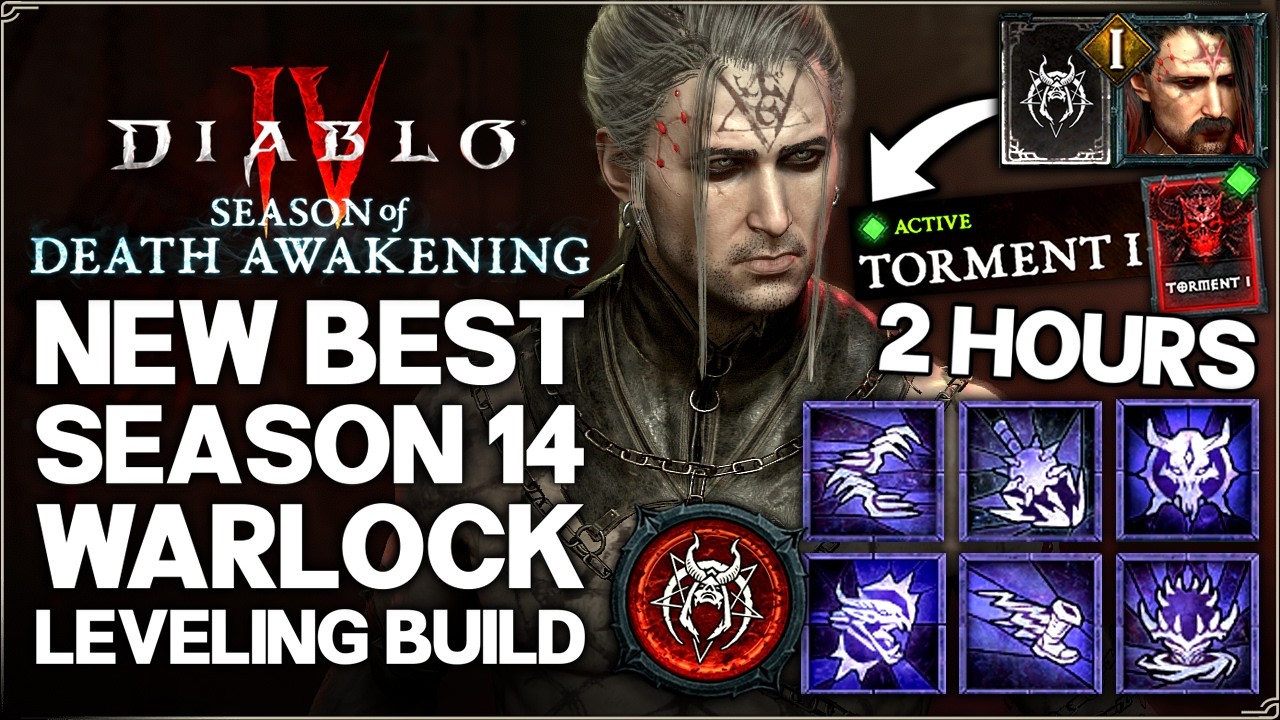 Diablo 4 &mdash; Новый лучший имбовый билд на Чернокнижника для прокачки &mdash; 14 сезон, быстрая прокачка с...