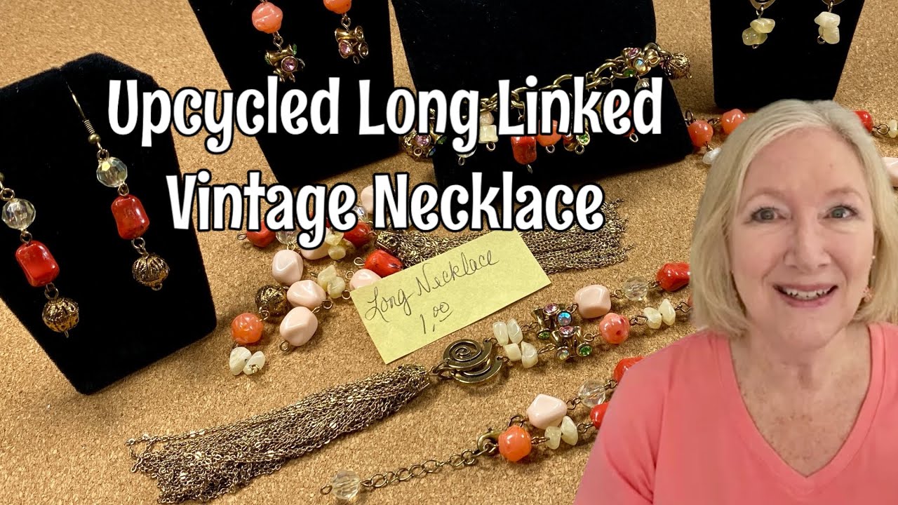 Make UPCYCLED Vintage Jewelry NECKLACE Bracelet EARRINGS ❤️ Beginner Jewellery Making DIY