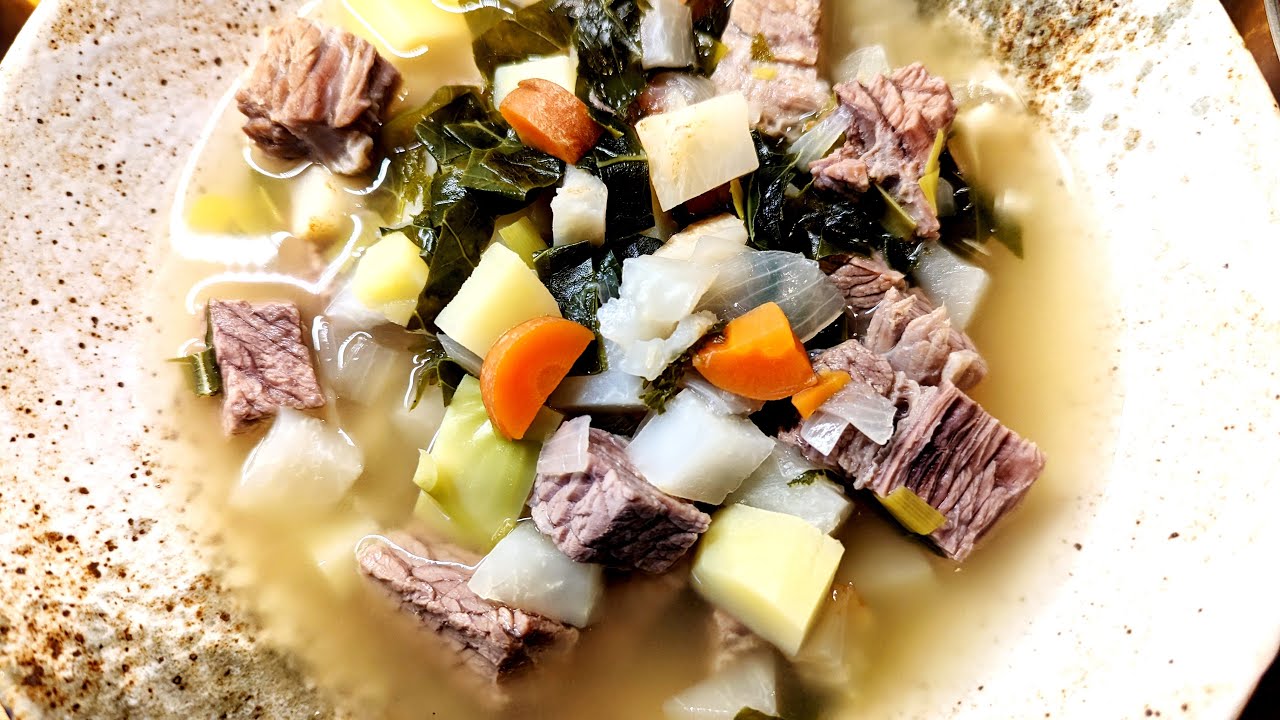 Kohlrabi Eintopf mit Suppenfleisch
