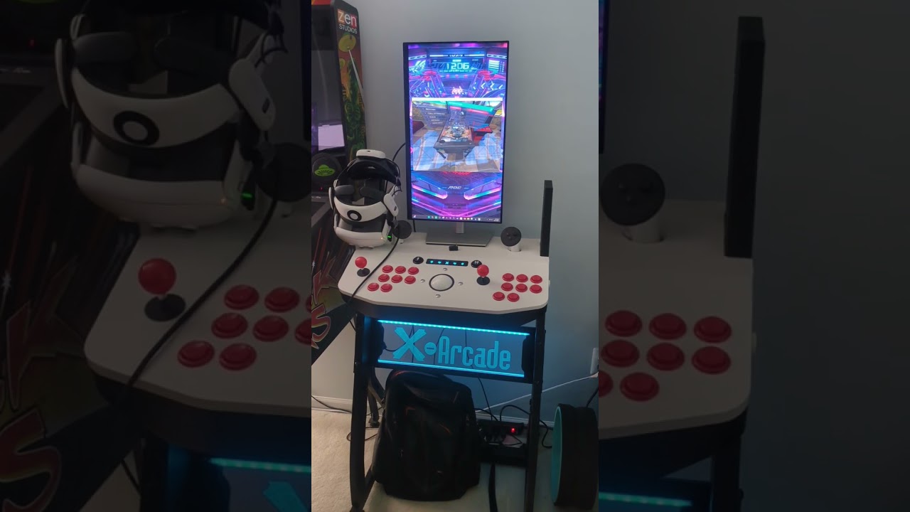Zaccaria Pinball VR via Steam link cable and Arcade2TV-VR. X-Arcade rocks!