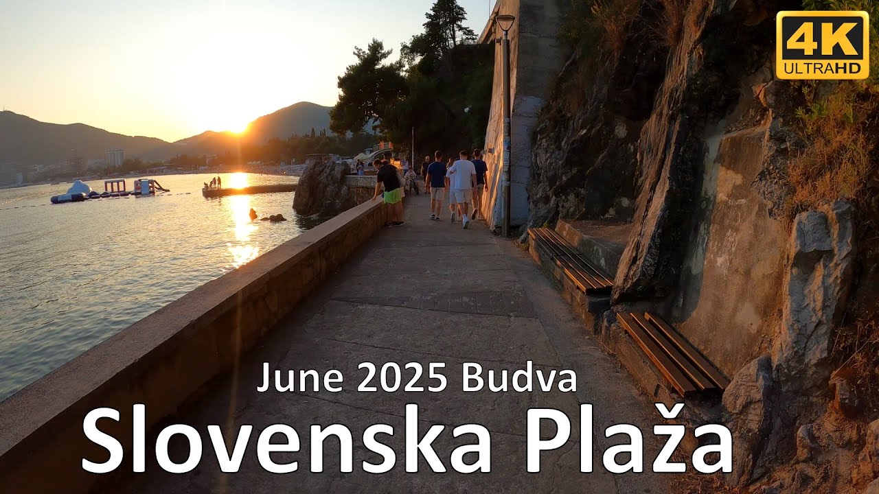 Slovenska Beach🏖️Budva🌴Montenegro🇲🇪2025📷4K60