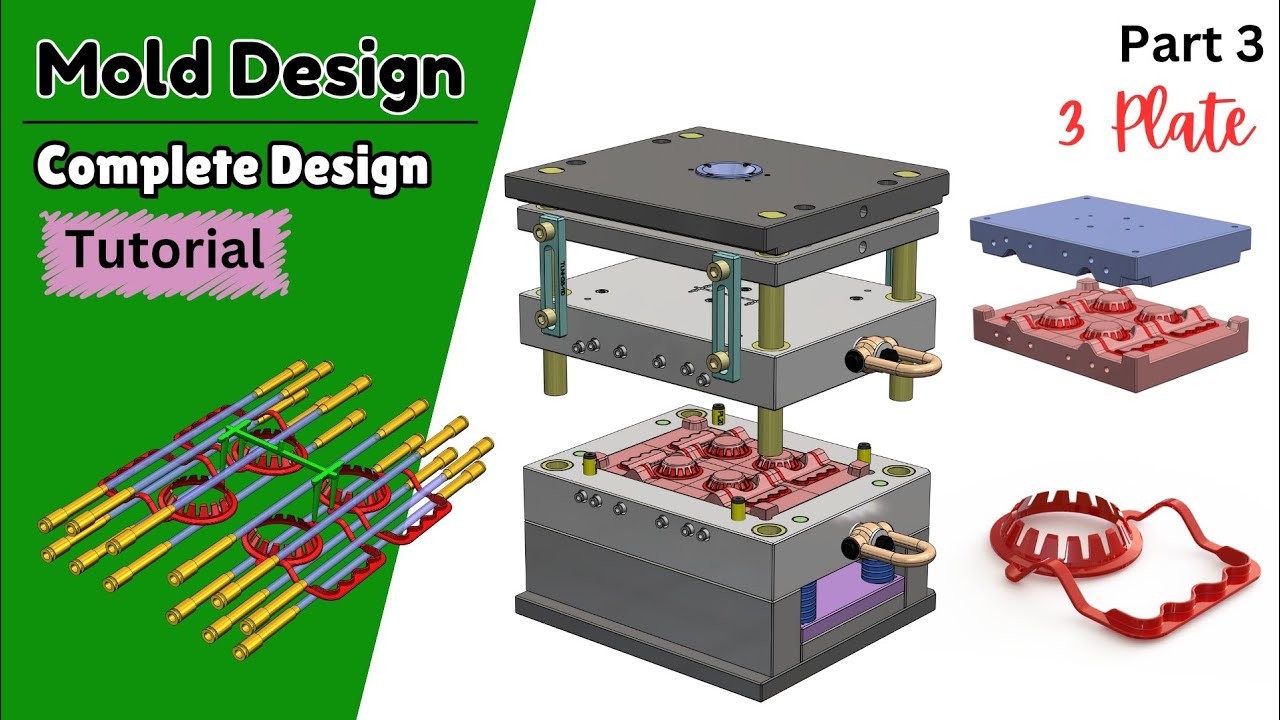 Complete mold Design (3 Plate Mold) - Handle Mold