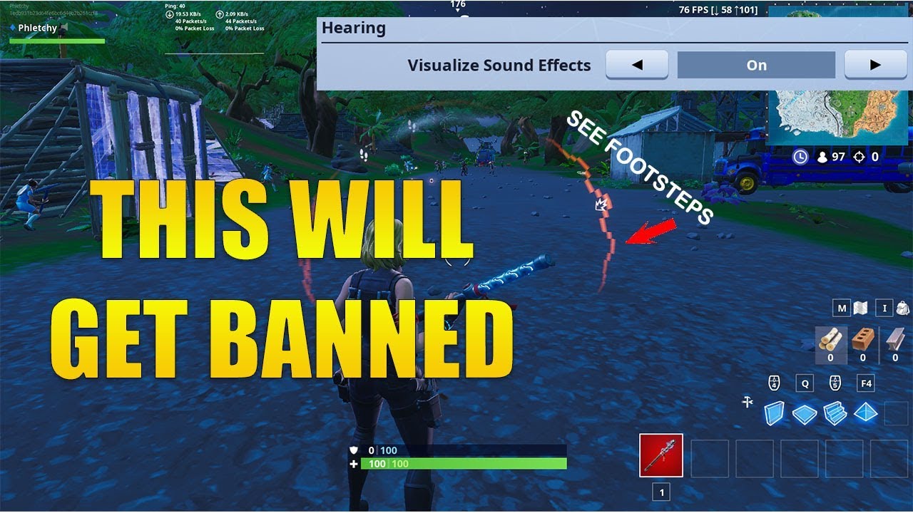 HOW TO SEE FOOTSTEPS - Visualize Sound Effects (Fortnite Battle Royale)