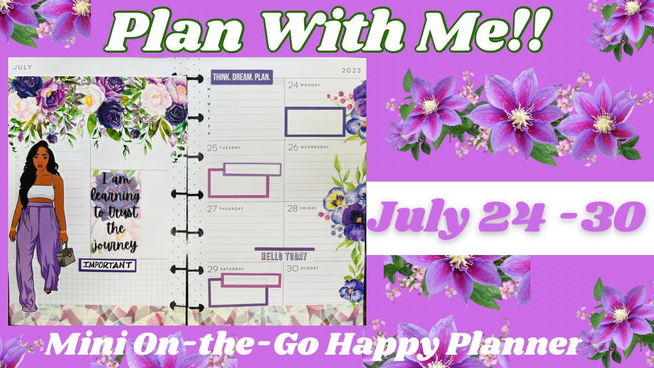 Plan With Me | Mini On-the Go Happy Planner | Stickwithcatie | Kellofaplan
