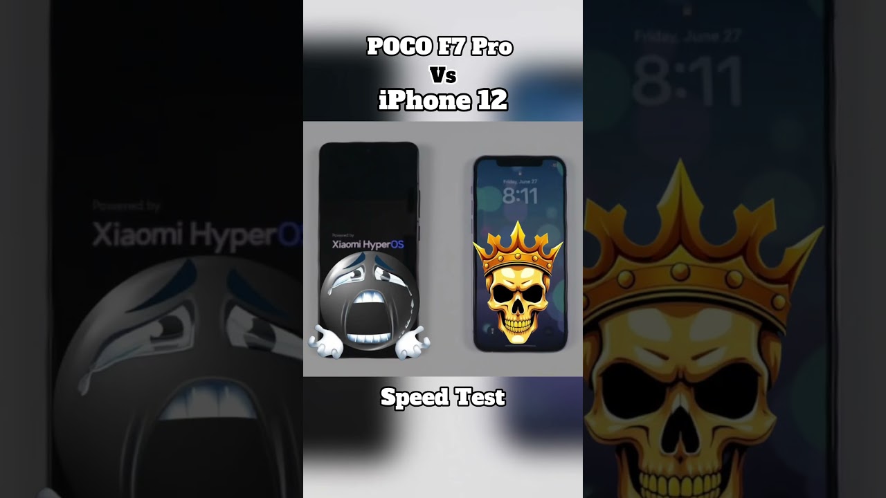 🔥 POCO F7 Pro vs iPhone 12 &ndash; SPEED TEST SHOWDOWN! Who Wins? ⚡#shorts