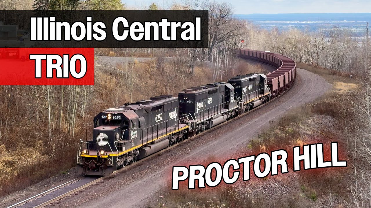 Illinois Central Trio on Proctor Hill - CN Missabe