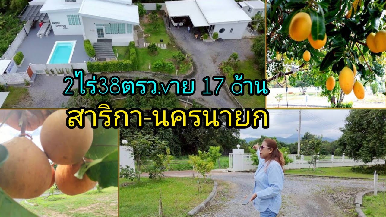 พูลวิลล่า พร้อมผลไม้เต็ม ลูกค้าเต็มทุกวันหยุด อยู่แหล่งท่องเที่ยวสาริกานครนายก