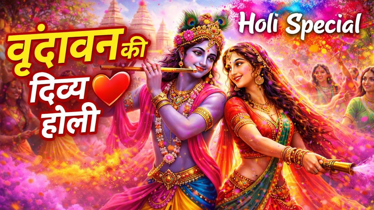 रंग बरसे वृंदावन में ❤️ Radha Krishna Holi Bhajan 2026 | राधा संग खेले गिरधारी | Superhit Holi Song