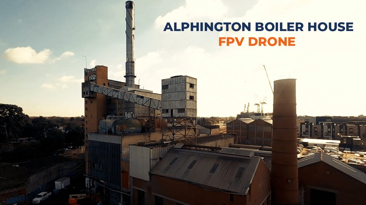 FPV Drone at the historic Alphington 1954 Boiler House.