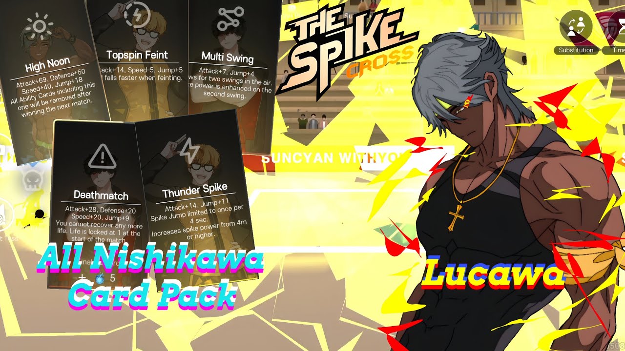 when lucas use all nishikawa card |TheSpikeCross 
