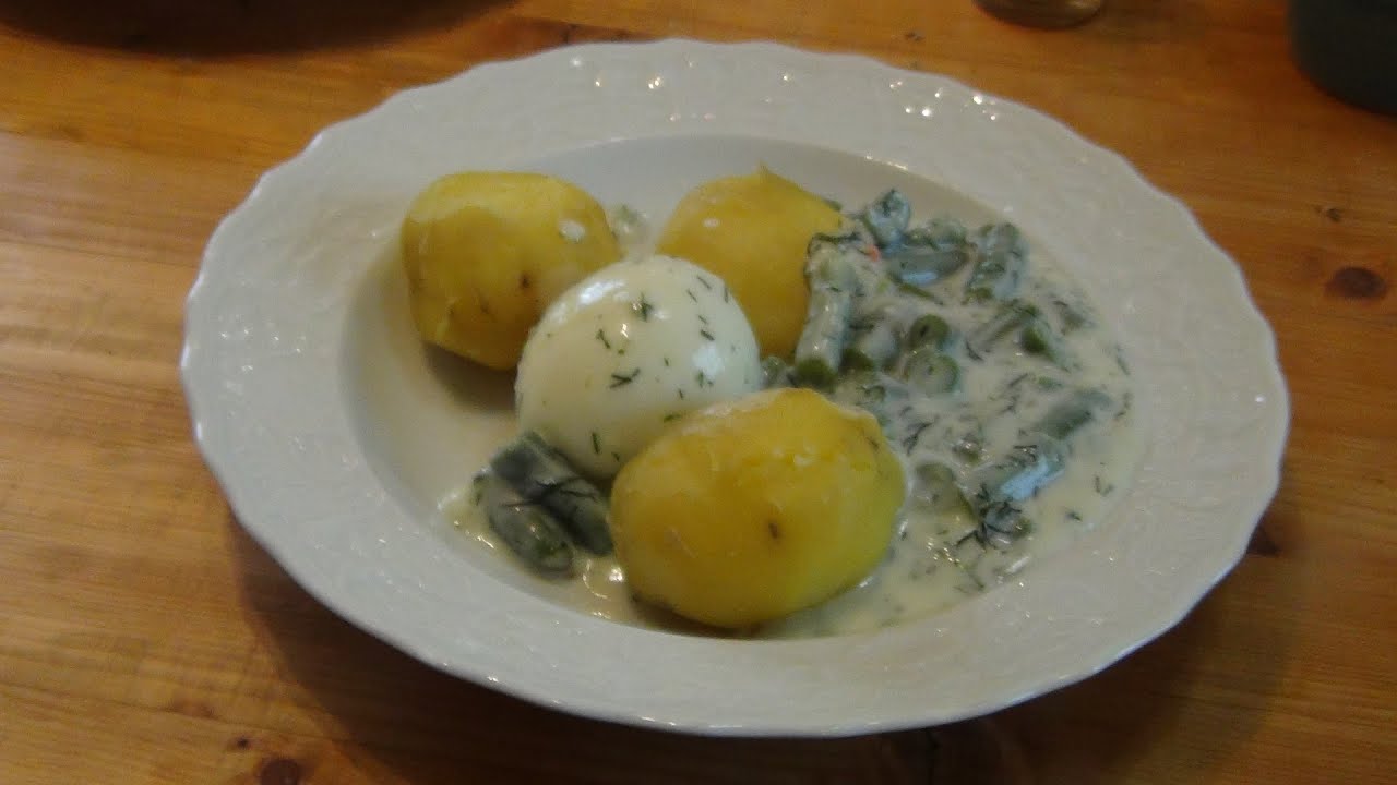 Fisolen (Brechbohnen) in Dillsoße - schnell, preiswert, lecker