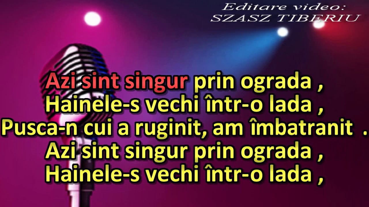 Trece sirul anilor, karaoke