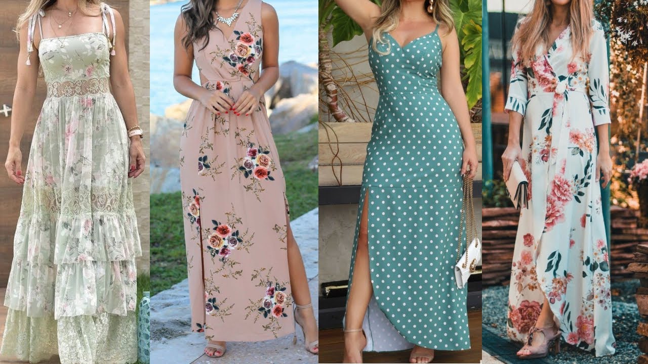 VESTIDOS LARGOS DE MODA PRIMAVERA VERANO ELEGANTES Y SENCILLOS