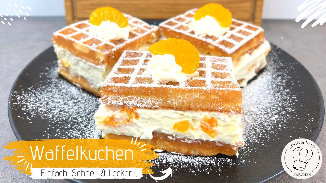 Super leckerer & einfacher no bake Waffelkuchen | Schnelles Rezept ohne backen