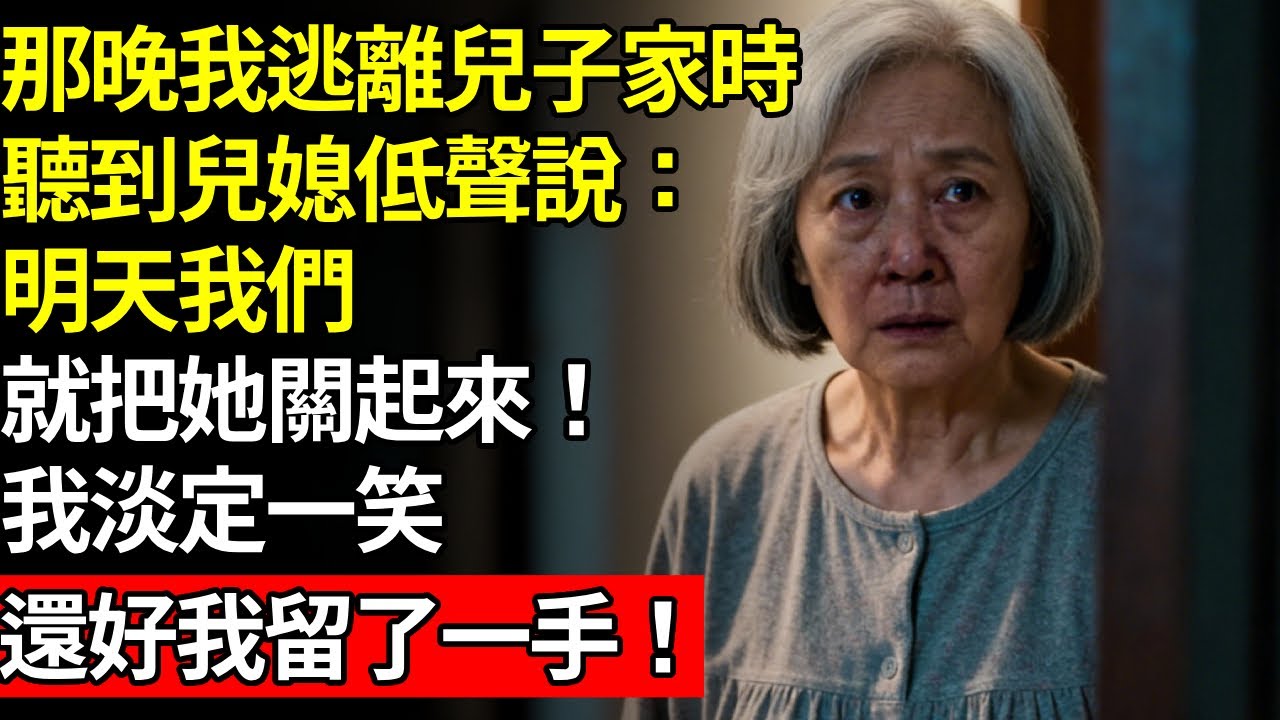 那晚我逃離兒子家時，聽到媳婦低聲說：明天我們就把她關起來！我淡定一笑，還好我留了一手#養老#不孝子#人間家務#退休金