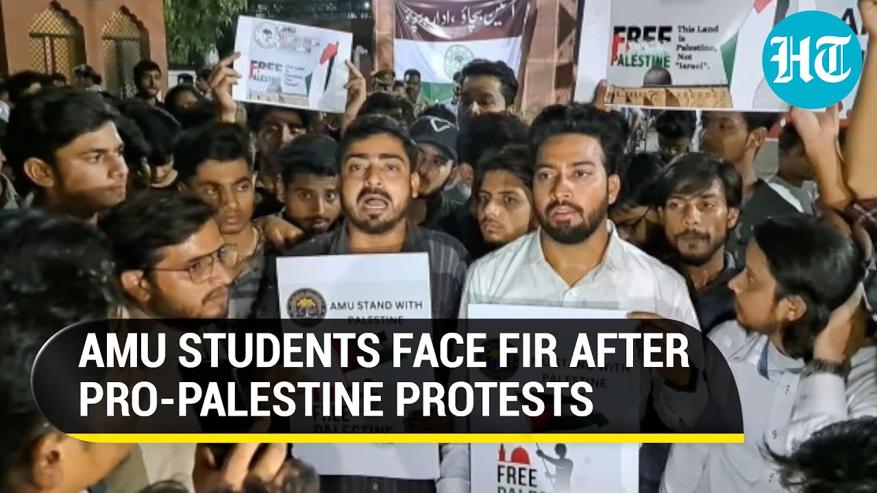 AMU Students Booked Over Pro-Palestine March Without Permission; Religious Slogans Raised | Watch