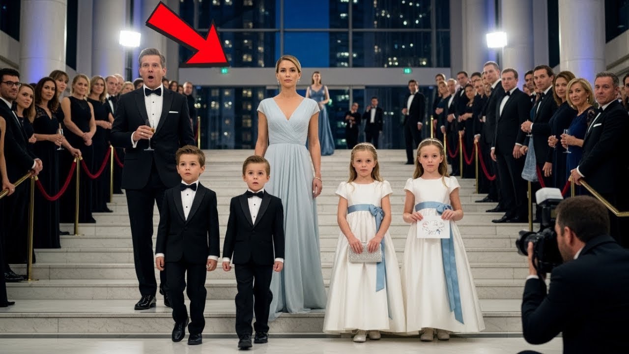 MILLIONAIRE GHOSTED HIS PREGNANT WIFE—SHE SHOWS UP AT HIS GALA WITH 4 KIDS WHO LOOK EXACTLY LIKE
