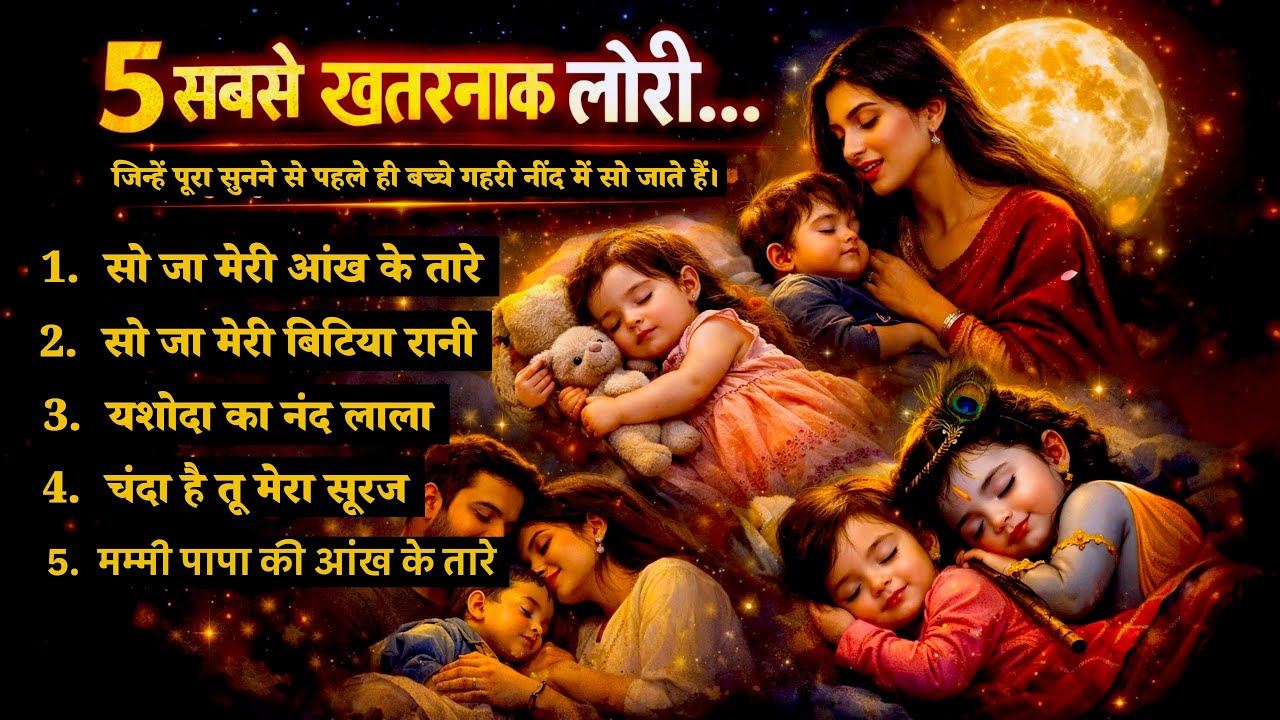 5 Most Powerful Hindi Lullabies for Deep Sleep | Baby Sleep Music 2026 @bhajanonly2