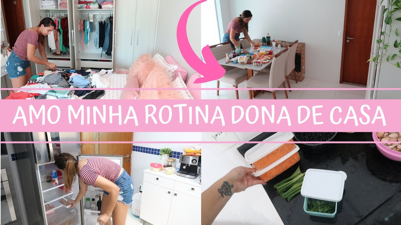 Casa limpa e organizada, limpei geladeira e despensa, fiz compras, almoço delícia, rotina produtiva